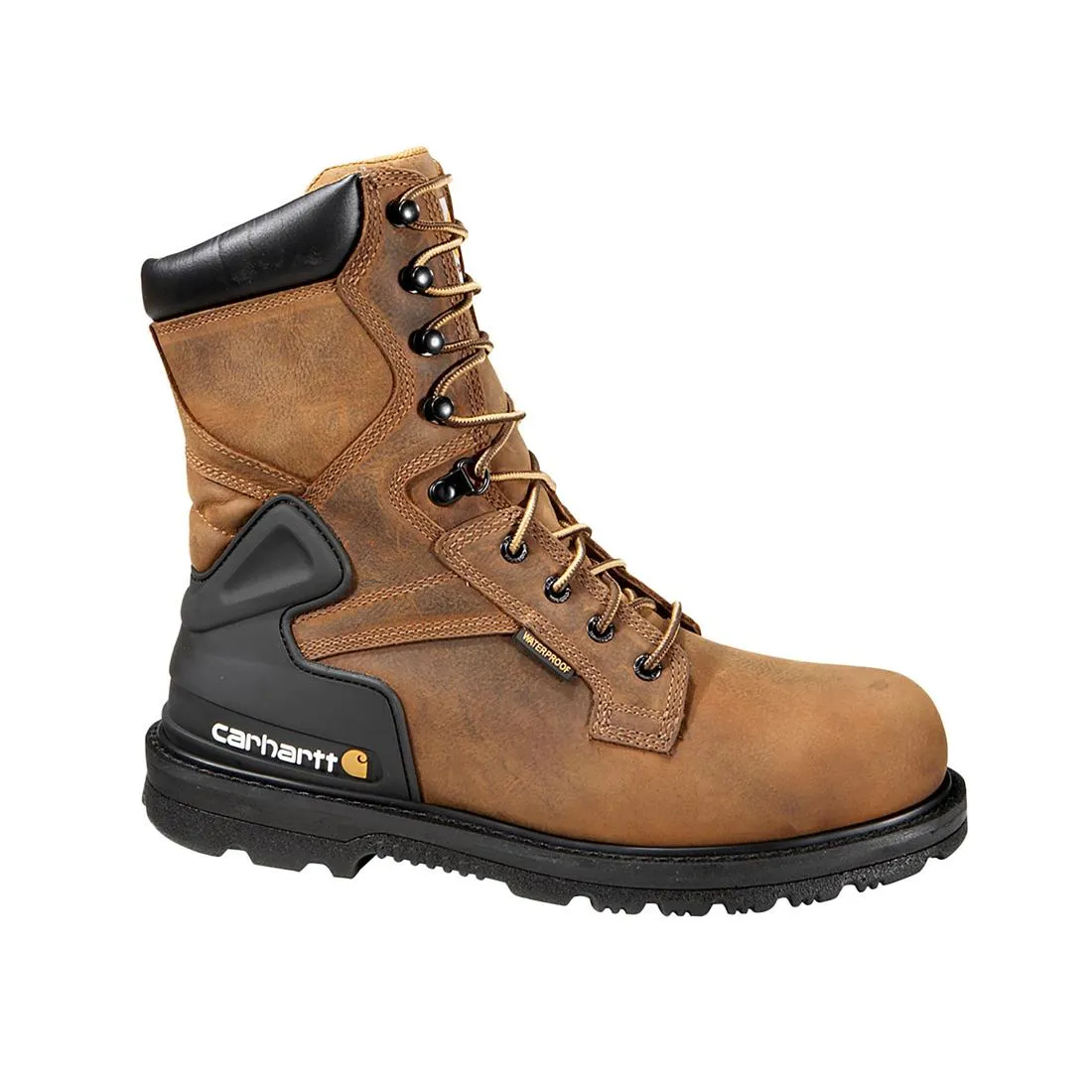 8" Heritage Waterproof Steel Toe Work Boot Brown