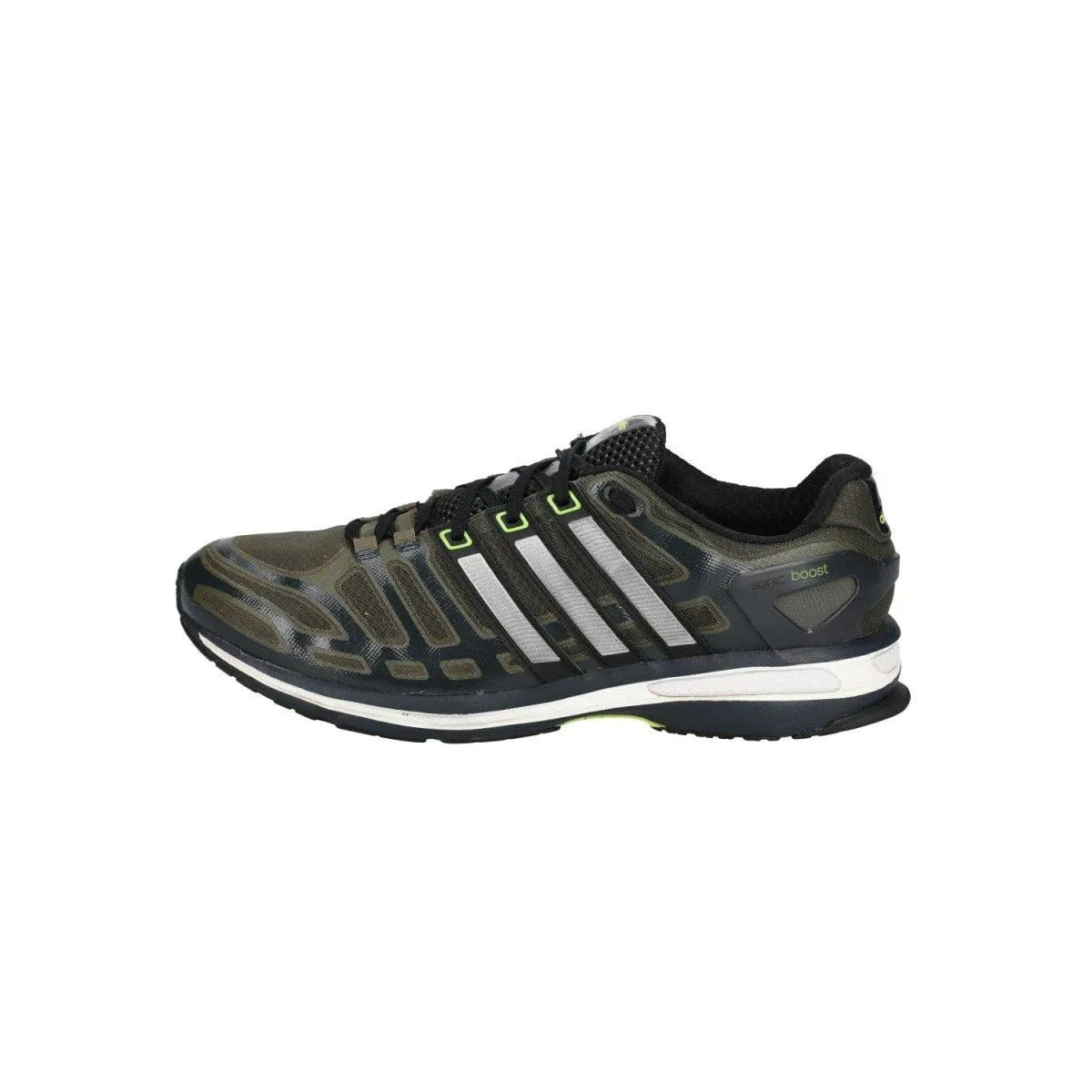 Adidas Sonic Boost Running Sport Shoes Fabric Green Colour For Men