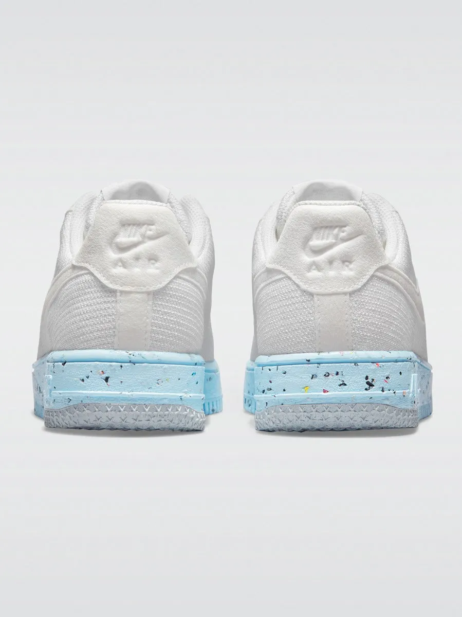 Air Force 1 Crater Flyknit Sneaker - White-White-Pure Platinum