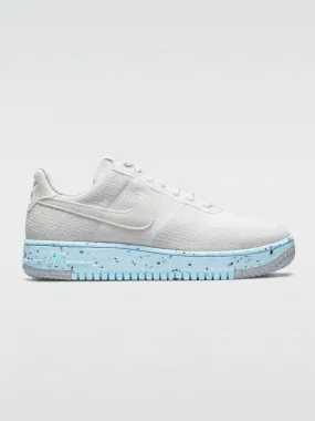 Air Force 1 Crater Flyknit Sneaker - White-White-Pure Platinum