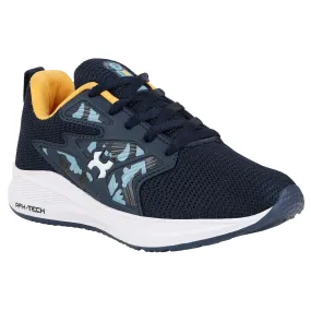 AIRFAX Kids Casual Wear Running Walking Outdoor Shoes (AKITO_Blue&Yellow_13_Kid)