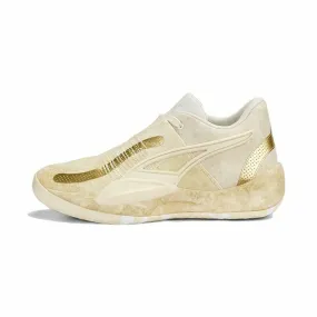 Basketball Shoes for Adults Puma Rise NITRO Golden Beige