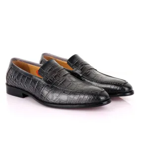 Berluti Crocodile Skin Grey  Colour Leather Shoe