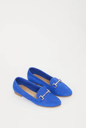 Blue & Silver Suede Loafer