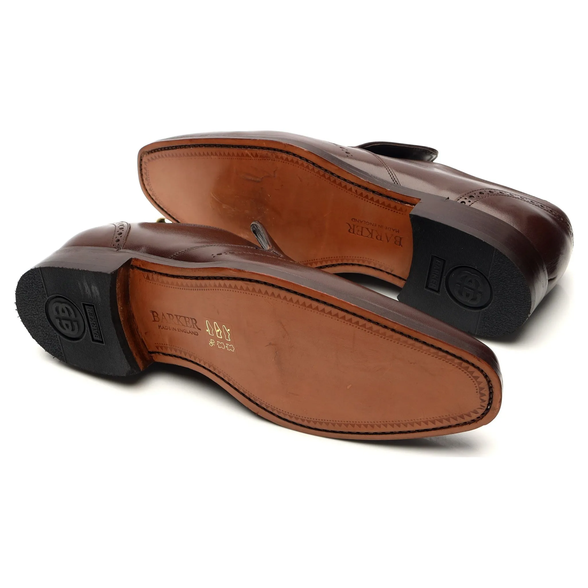 'Bourne' Dark Brown Leather Slip On Loafers UK 9.5 F