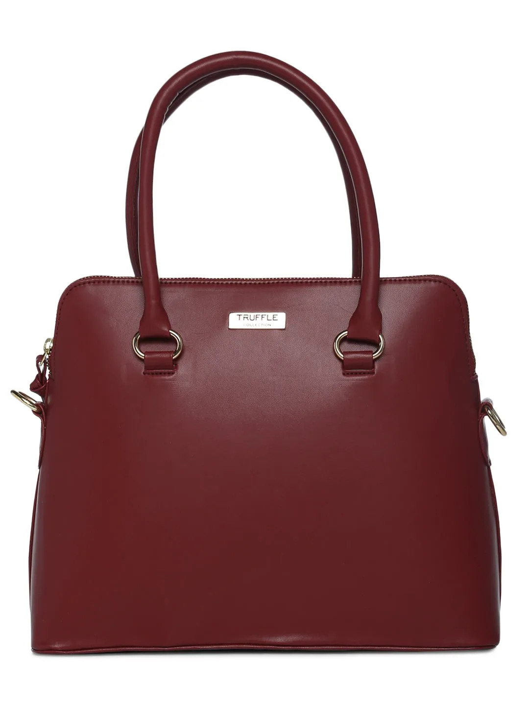 Burgundy Handbag With Side Sling