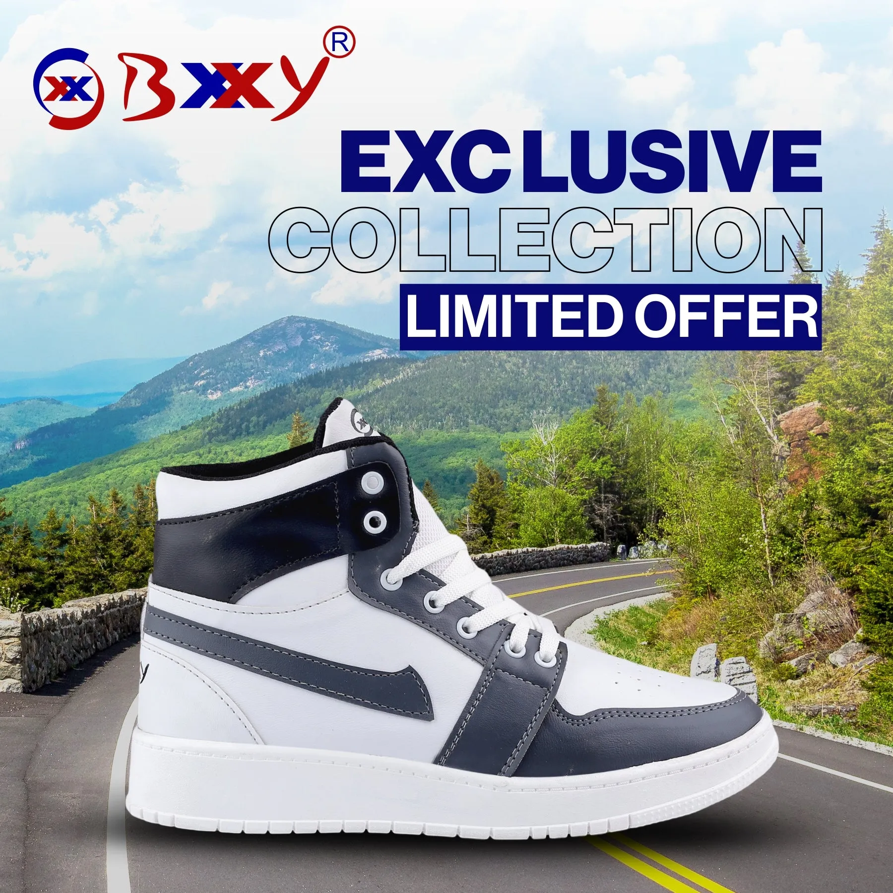 Bxxy's High-end Fashion Lace-up Sports Casual Shoes for Men