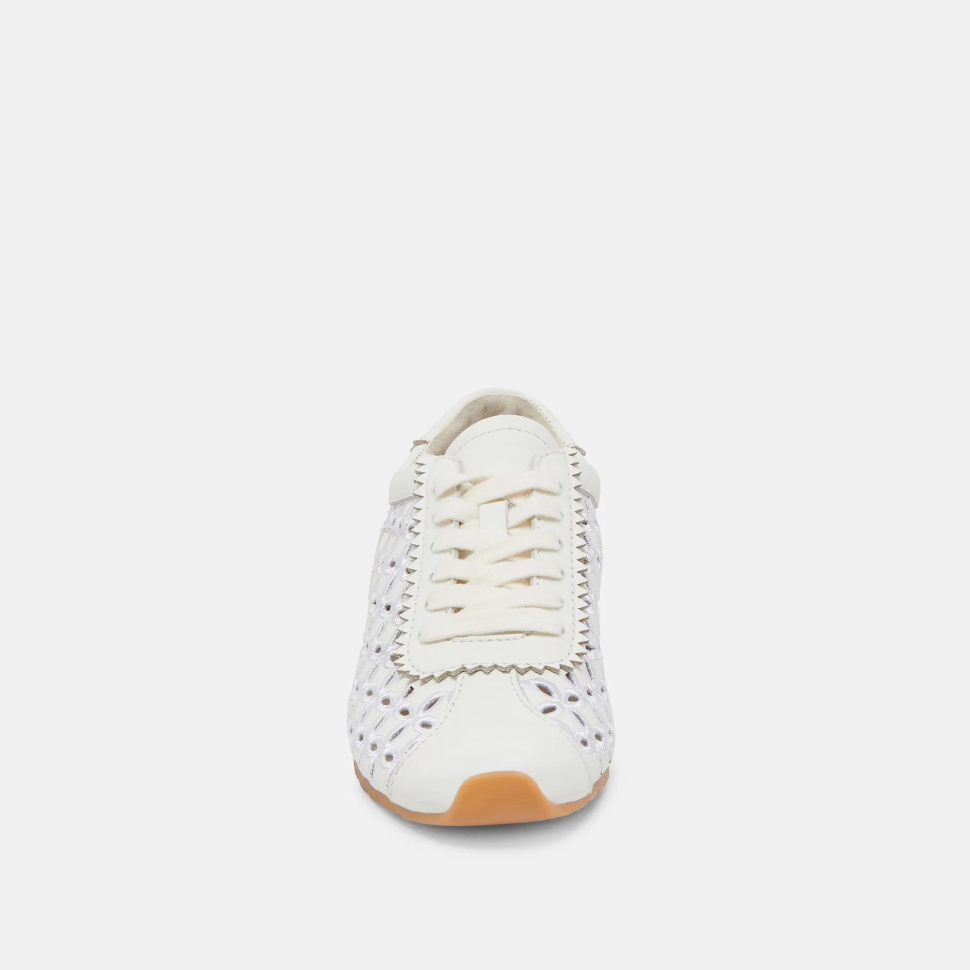 DANIE EYELET PERF SNEAKERS TRUE WHITE LEATHER