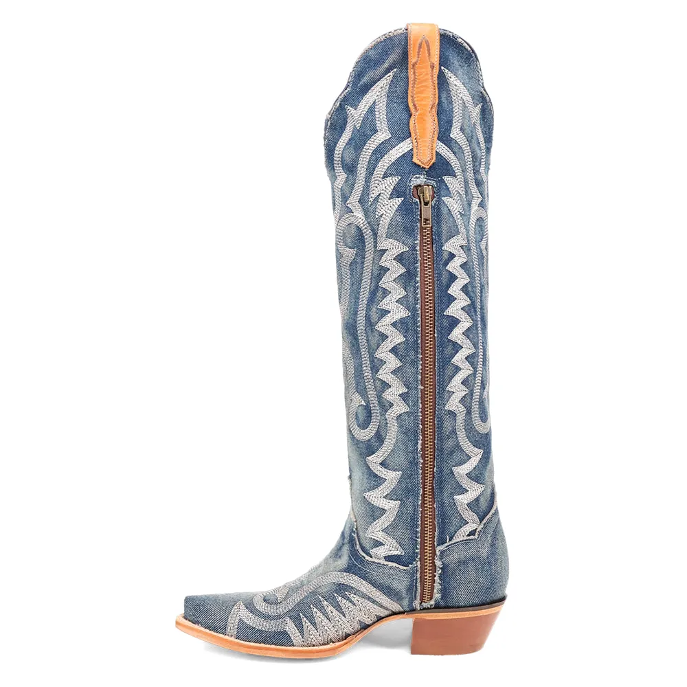 Denim Darlin Snip Toe Cowboy Boots