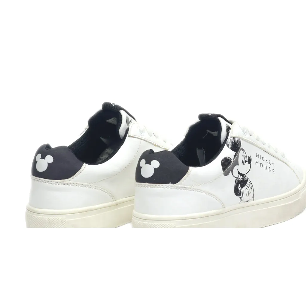 Disnep Mickey Mouse Low-Top Sneakers Leather White Colour For Women