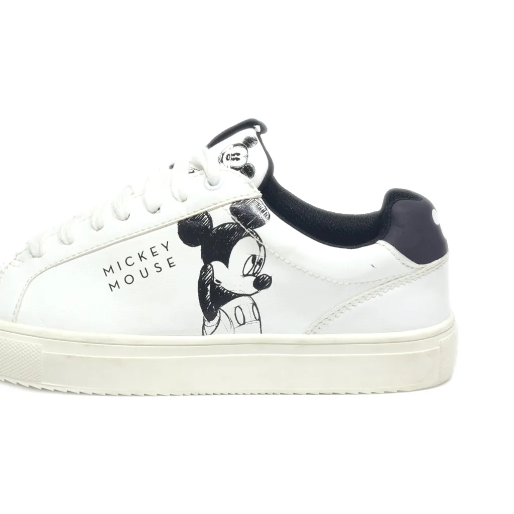 Disnep Mickey Mouse Low-Top Sneakers Leather White Colour For Women