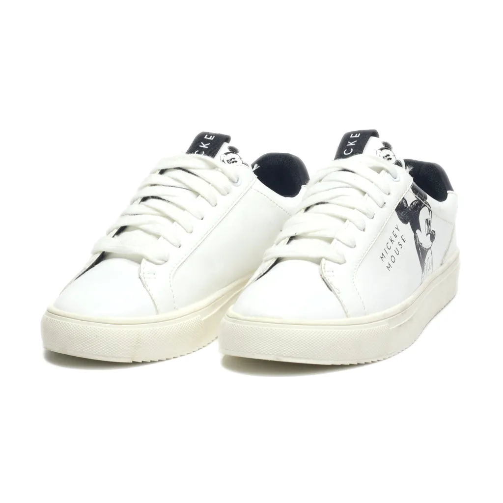 Disnep Mickey Mouse Low-Top Sneakers Leather White Colour For Women