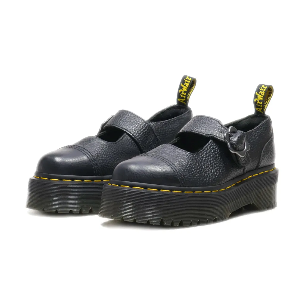 Dr. Martens Platform Shoes Leather Black Colour For Women