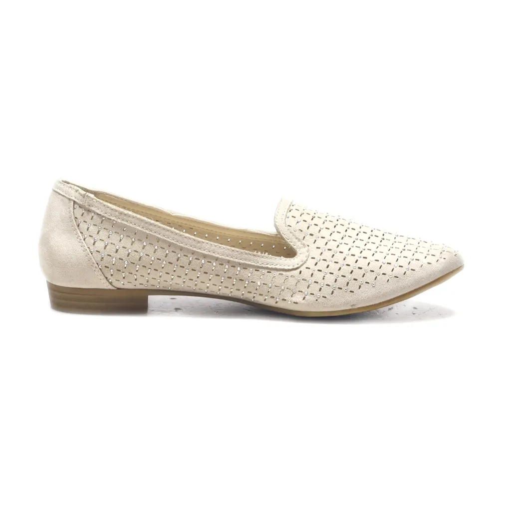 Graceland Loafers Fabric Beige Colour For Women