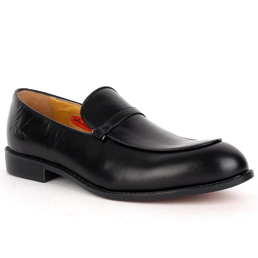 John Foster Classic Black Plain Men's Executive Shoe