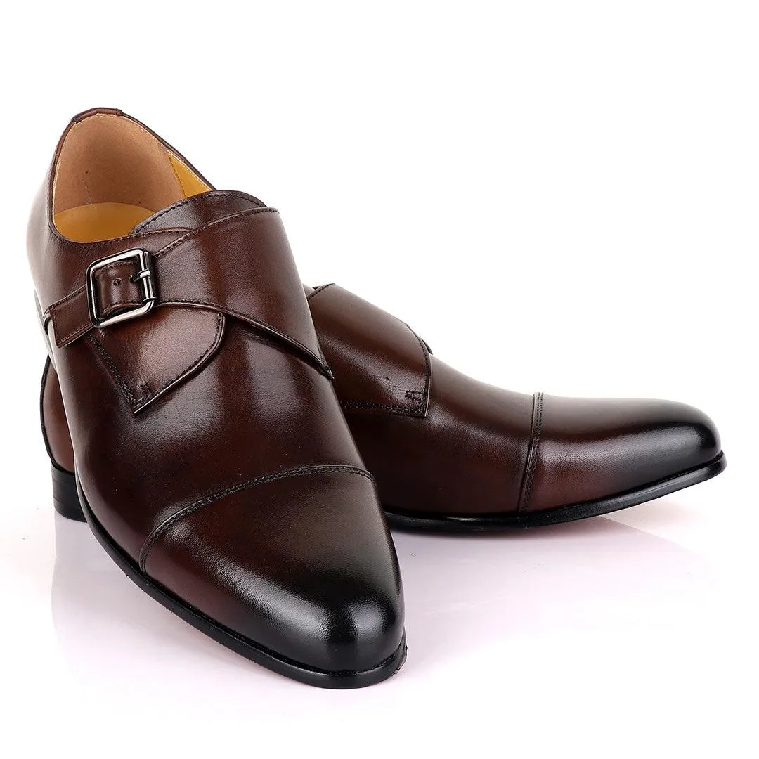 John Mendson Single Strap Coffee Leather Shoe