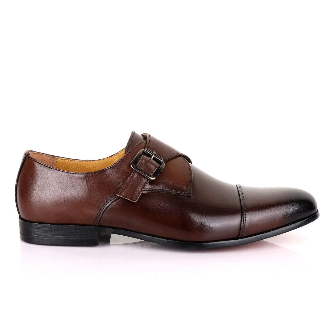 John Mendson Single Strap Coffee Leather Shoe