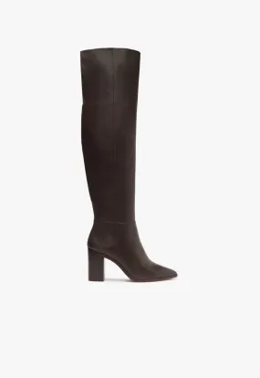 Magali Block Over the Knee Leather Boot