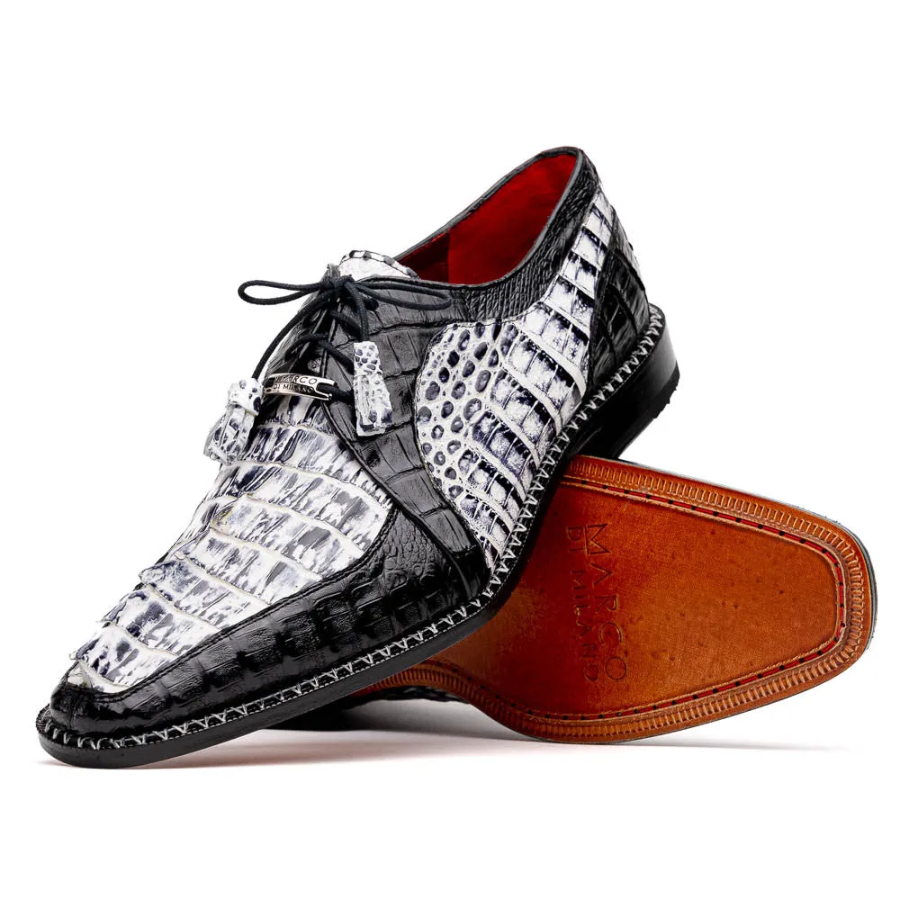 Marco Di Milano Caribe Derby Newspaper/Black Caiman Shoes