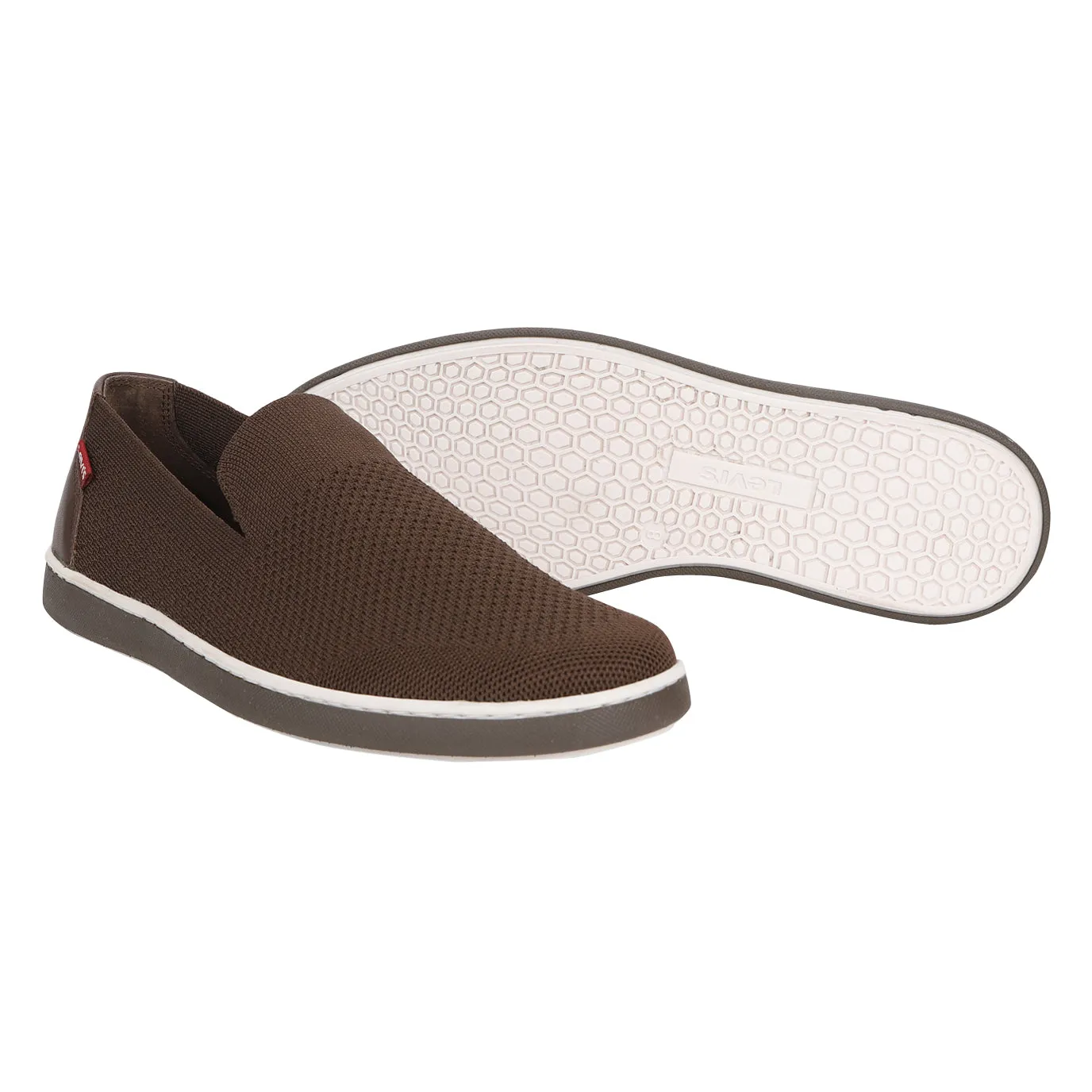 Men's Brown Solid Slip-On Sneaker