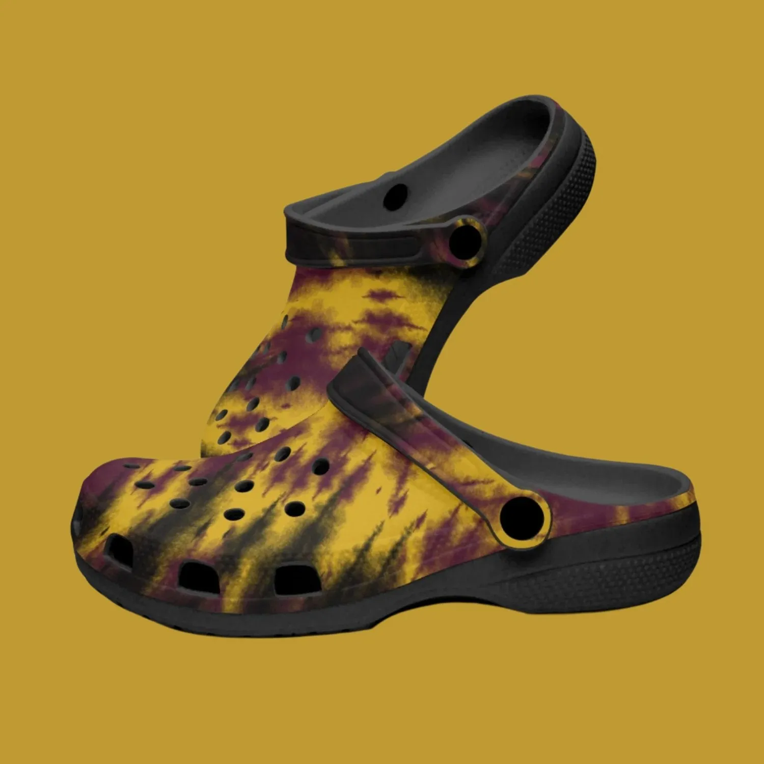 Men's Lightweight Clogs Tie Dye Gold