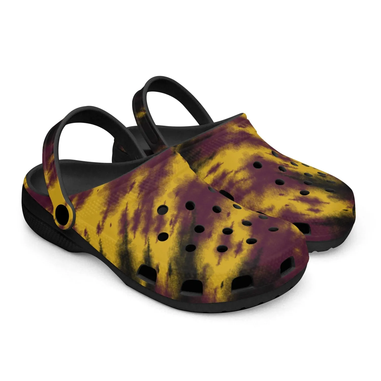 Men's Lightweight Clogs Tie Dye Gold