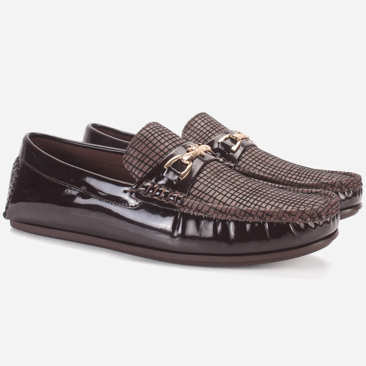 Men's "GAMMA" Textured Comfort Moccasins Shoes