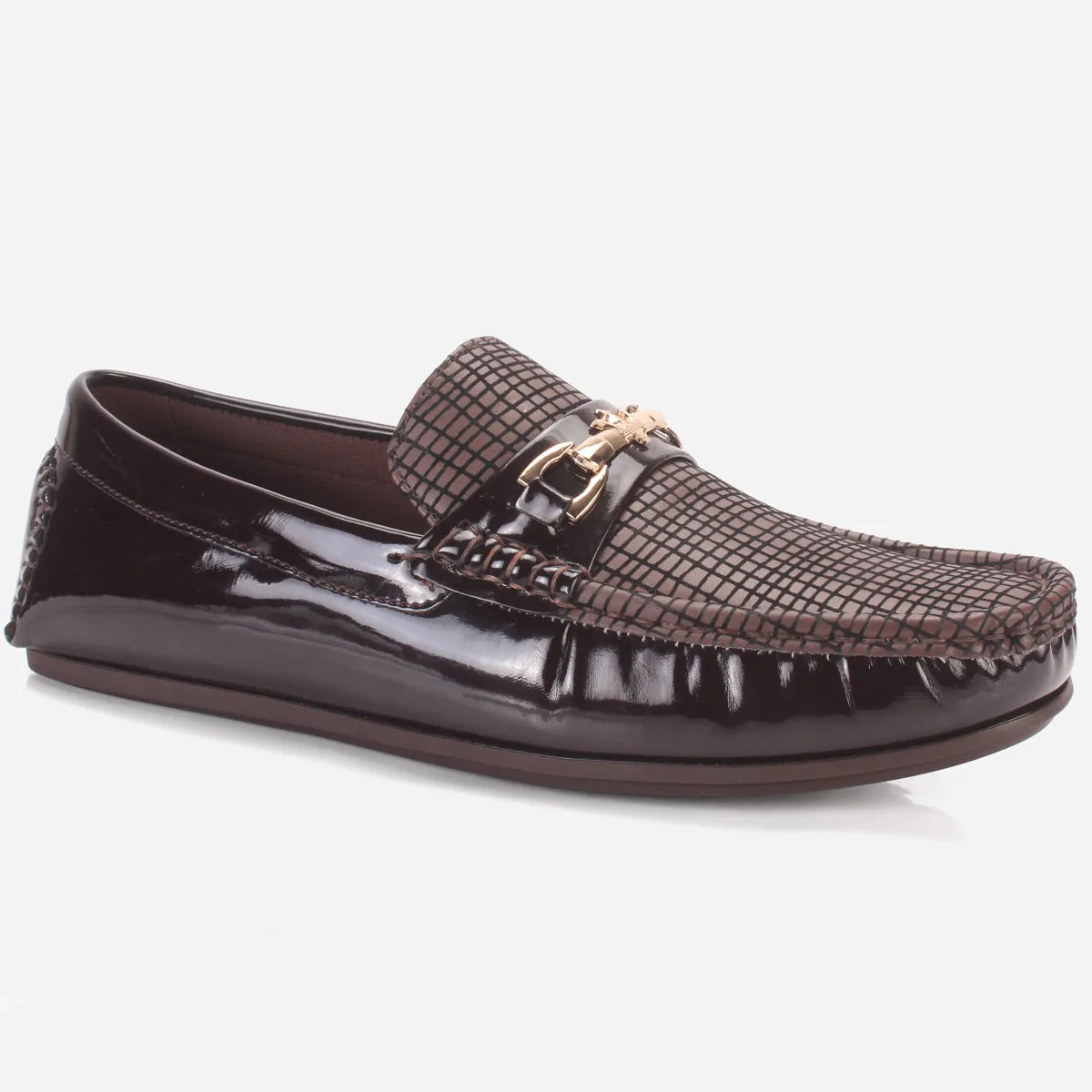 Men's "GAMMA" Textured Comfort Moccasins Shoes