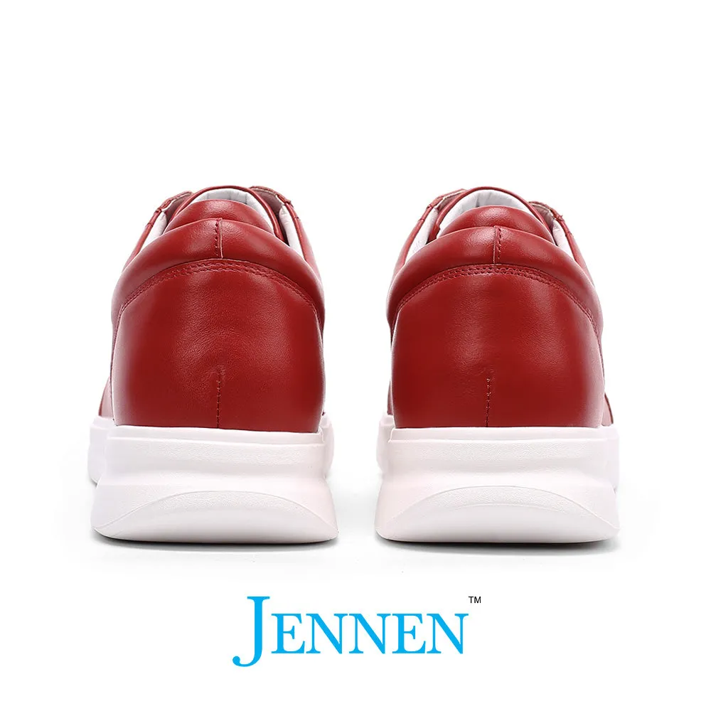 Mr. Federer 7cm | 2.8 inches Red Trendy Height Lifting Sneakers