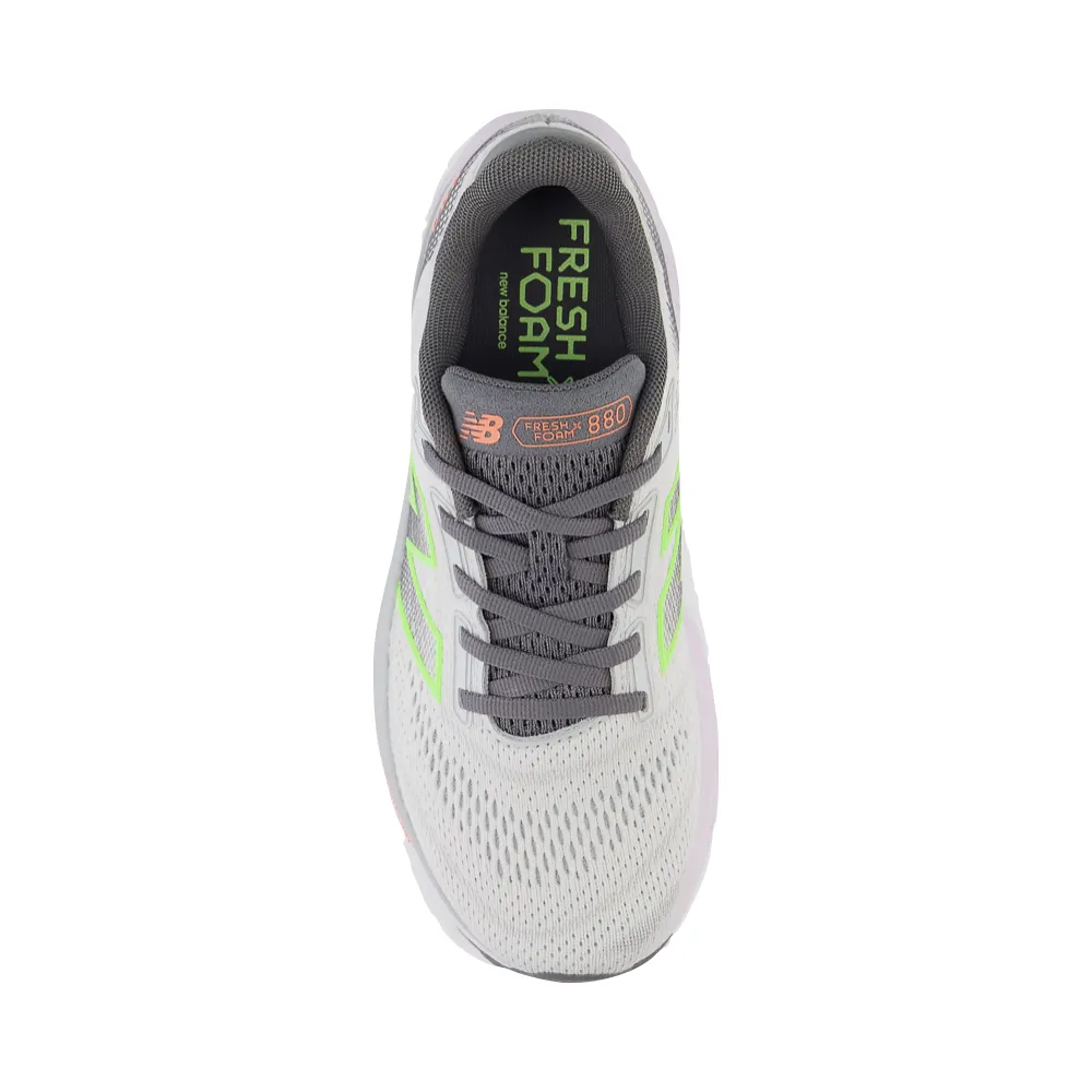 New Balance Women's Fresh Foam X 880v14 in Grey Matter with Taro and Bleached Lime Glo