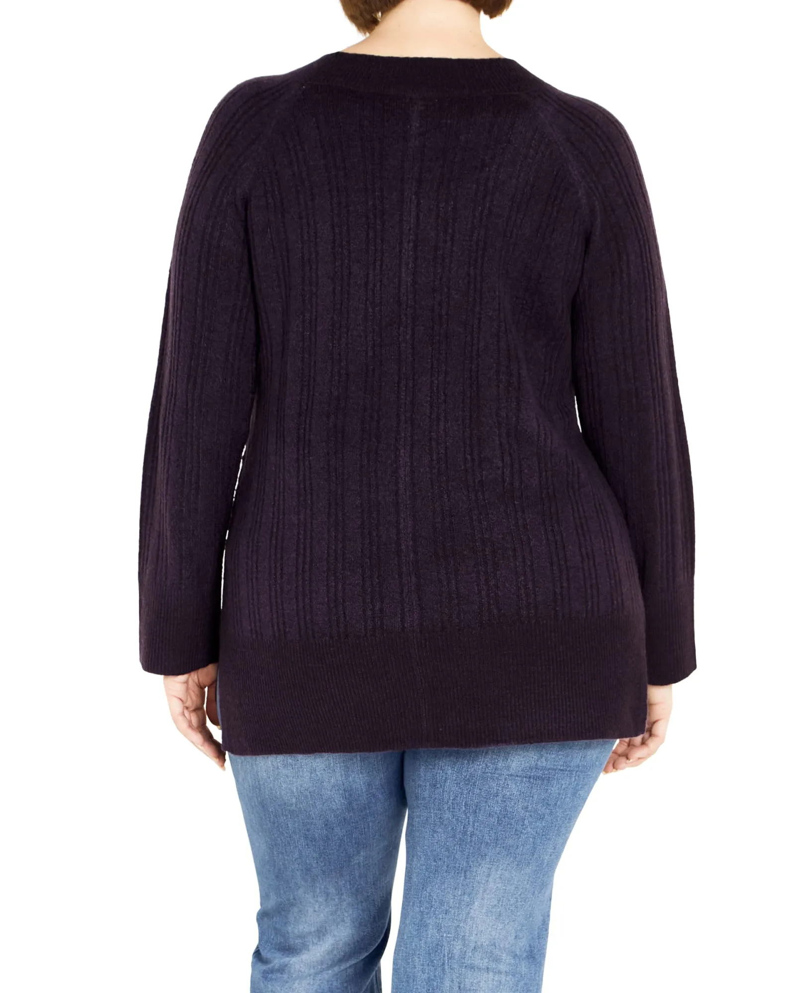 Nova Cable Sweater | Grape