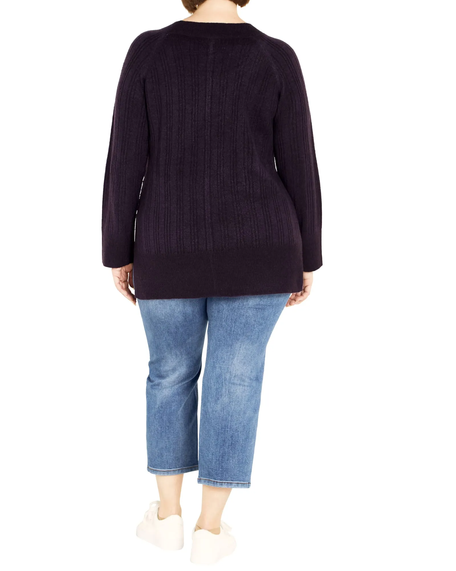 Nova Cable Sweater | Grape