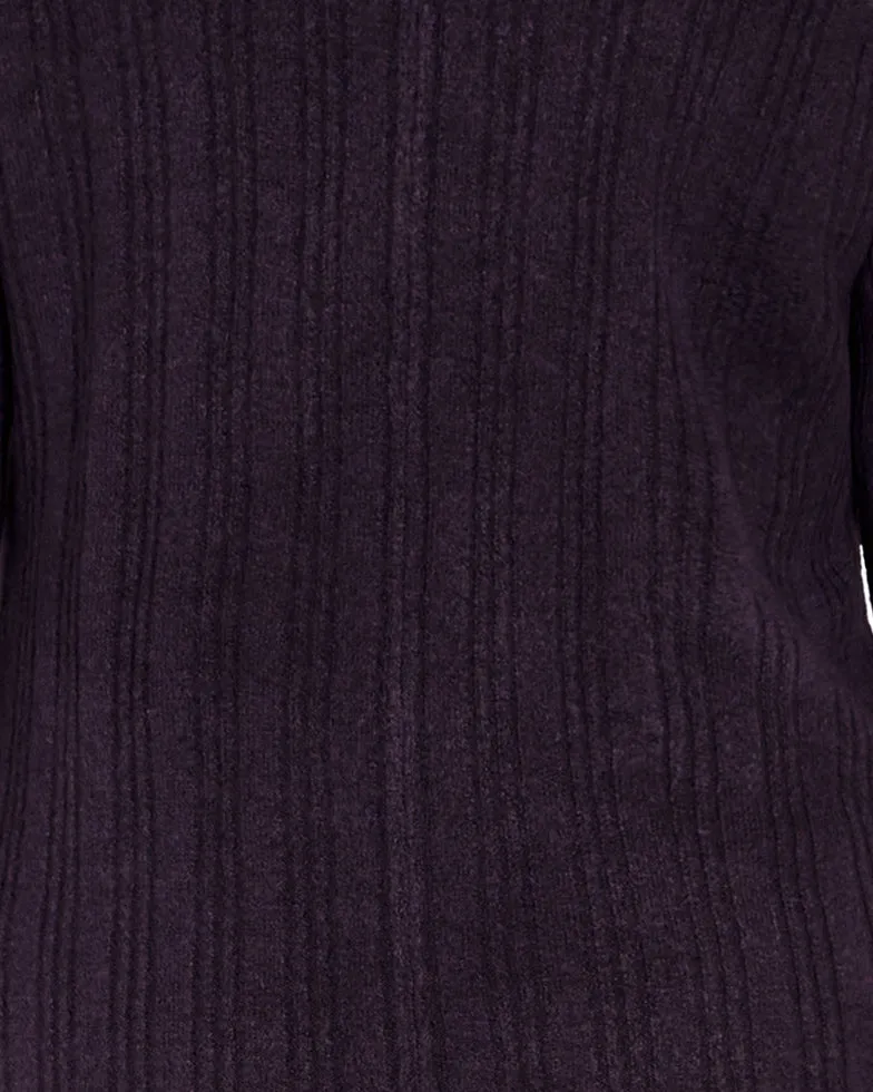 Nova Cable Sweater | Grape