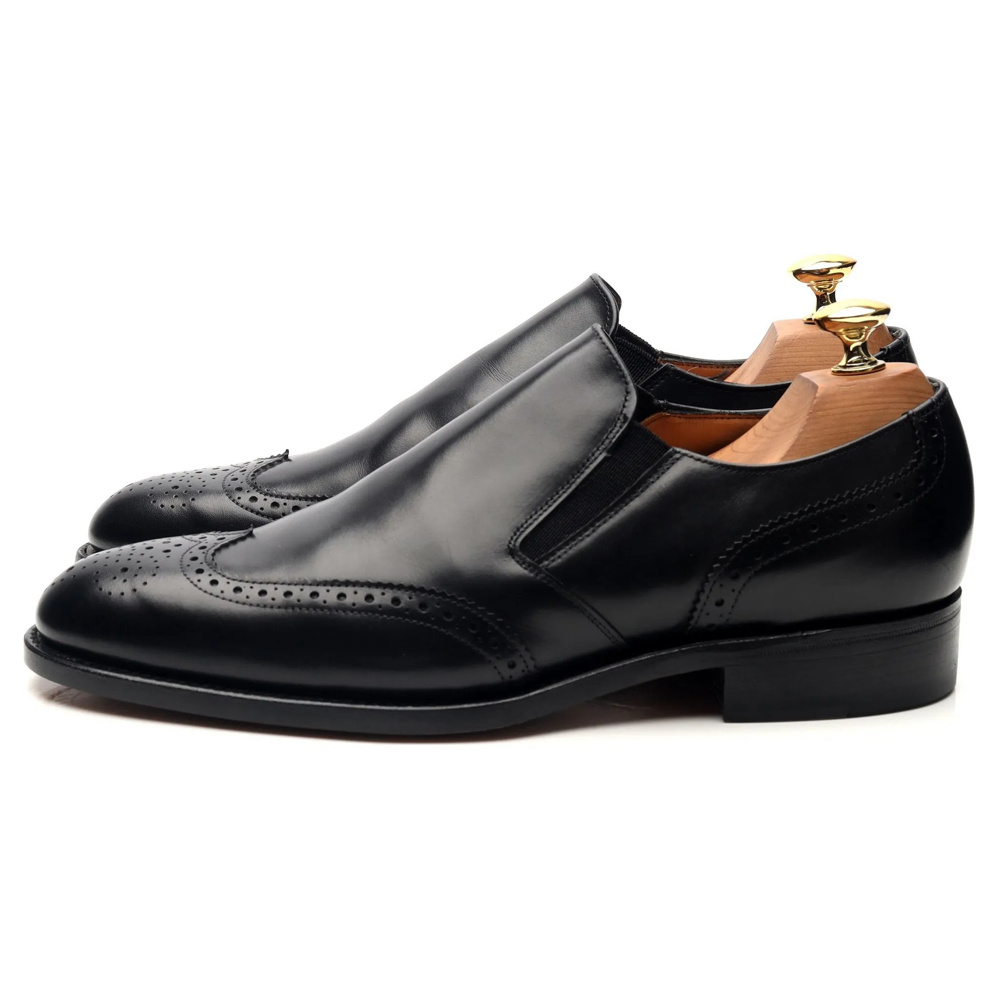 Shipton & Heneage 'Vienna' Black Leather Slip On Loafers UK 6.5