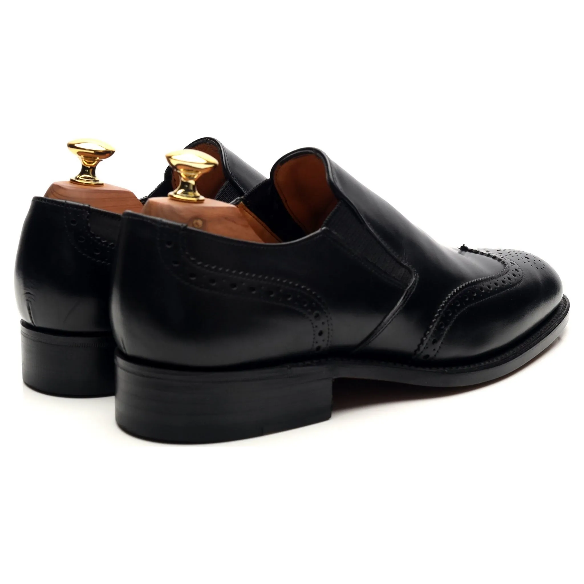 Shipton & Heneage 'Vienna' Black Leather Slip On Loafers UK 6.5