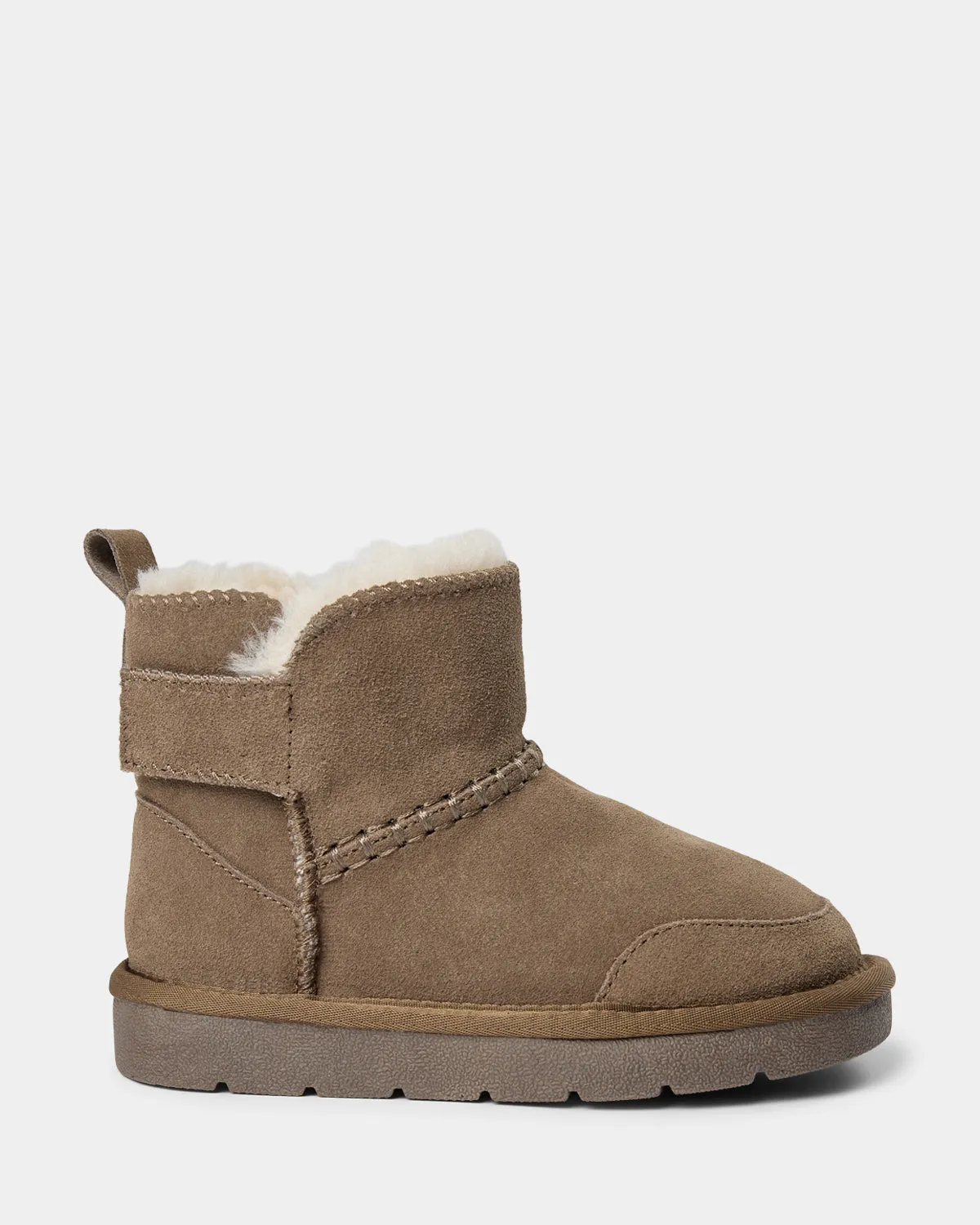 VALESK TEDDY BOOT - Dark sand