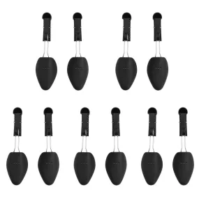 vidaXL Shoe Trees 5 Pairs Black EU 38-44 Plastic