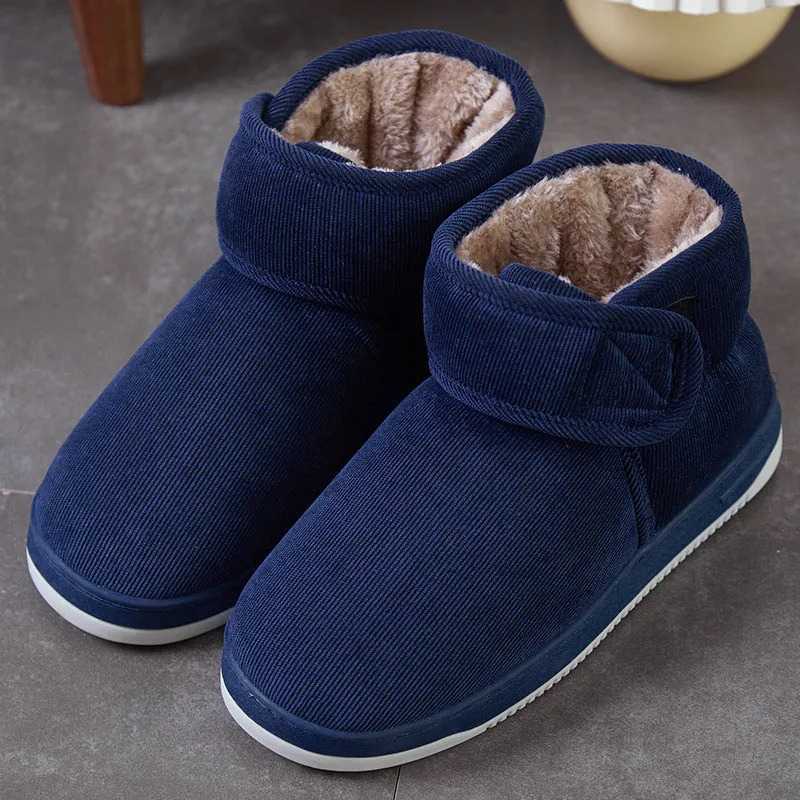 Winter warm soft velcro adjustable house shoes anti-skid