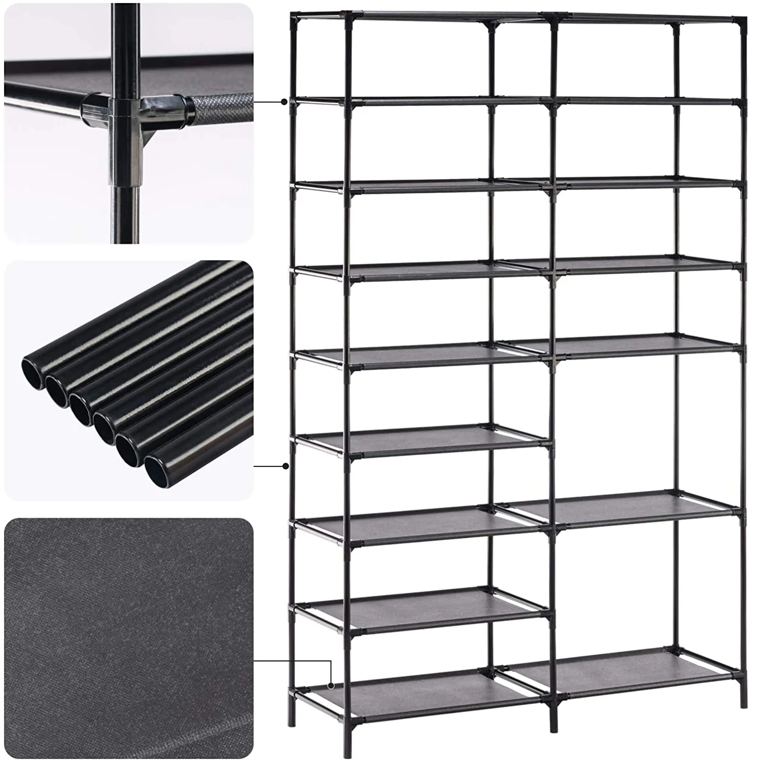 YOUDENOVA 9 Tier Shoe Rack for Closet Entryway